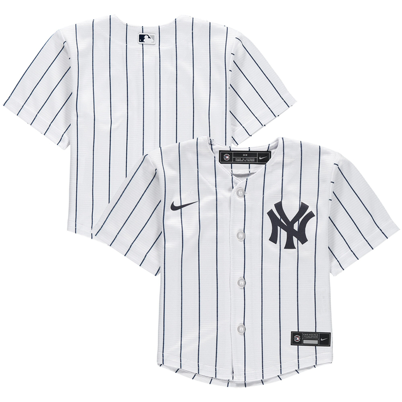 2020 MLB Infant New York Yankees Nike White Home 2020 Replica Team Jersey 1->new york yankees->MLB Jersey